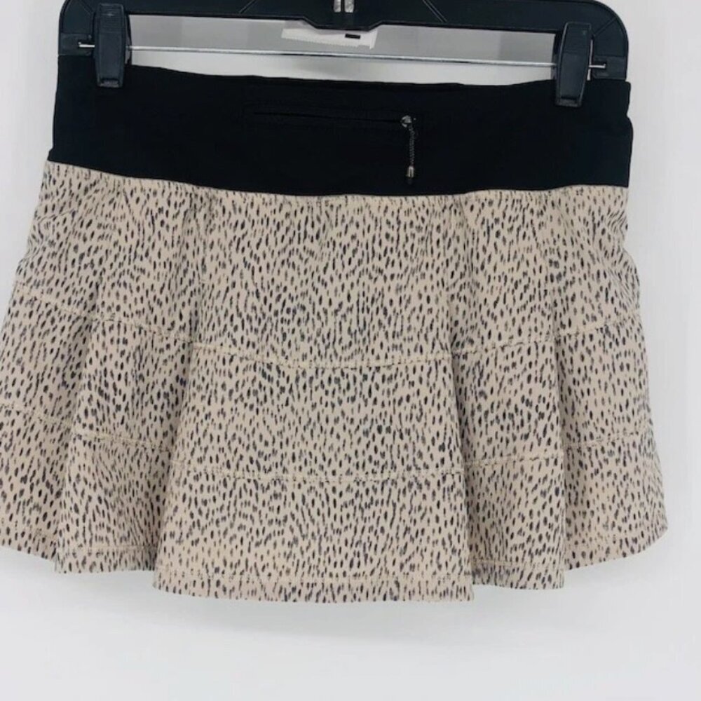 Lululemon Women's Pace Rival Skort Cheetah Print Athletic Running Pull On Size 6 - Picture 2 of 4